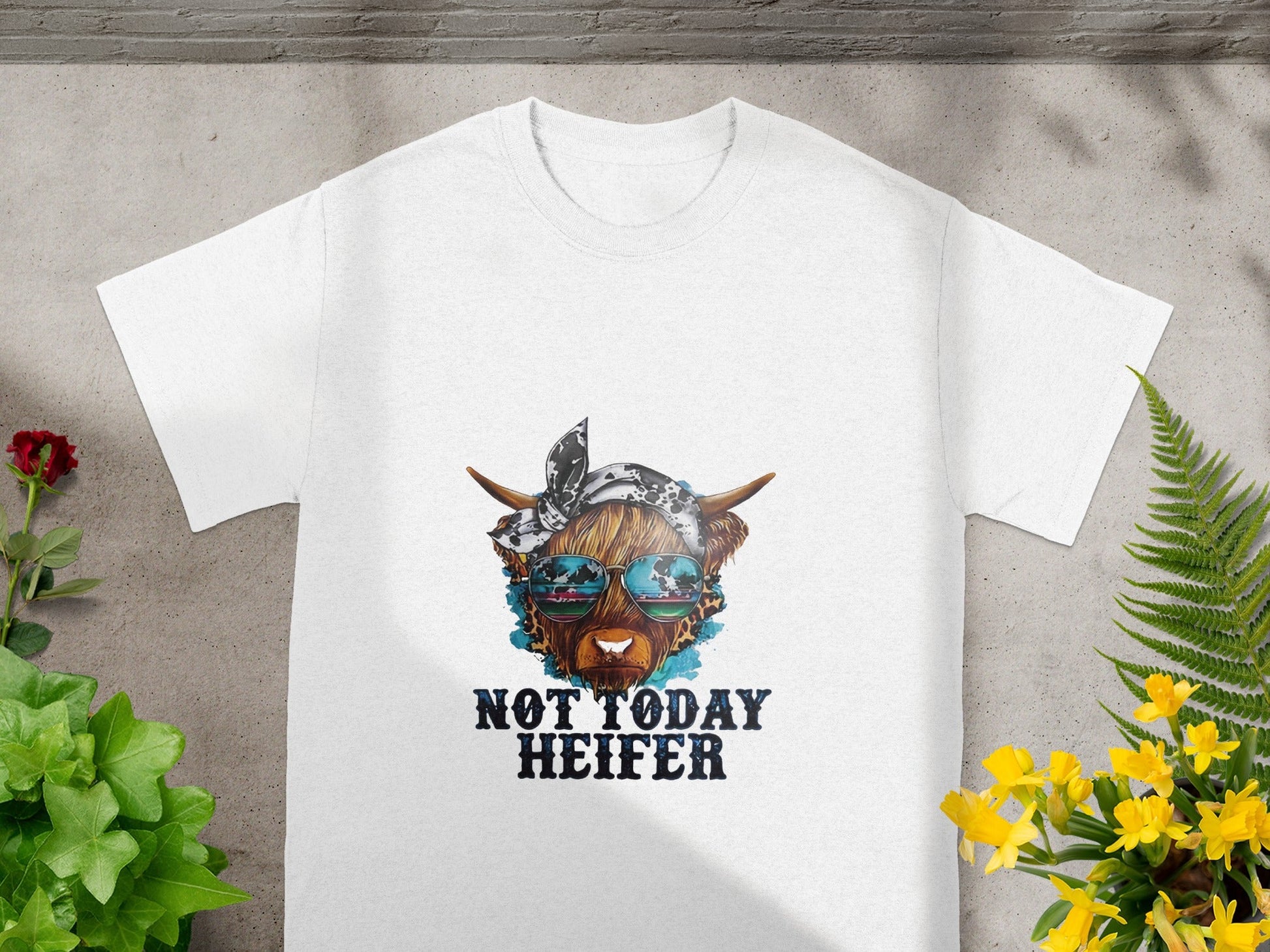 Not Today Heifer Funny Statement Graphic Tee