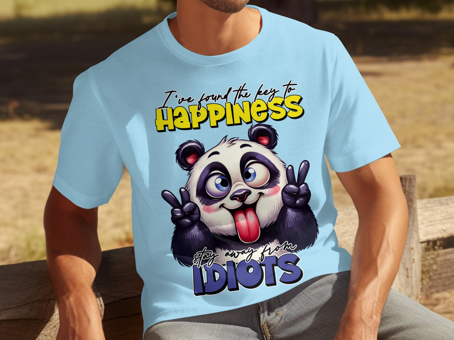 I've Found The Key To Happiness Panda T-shirt