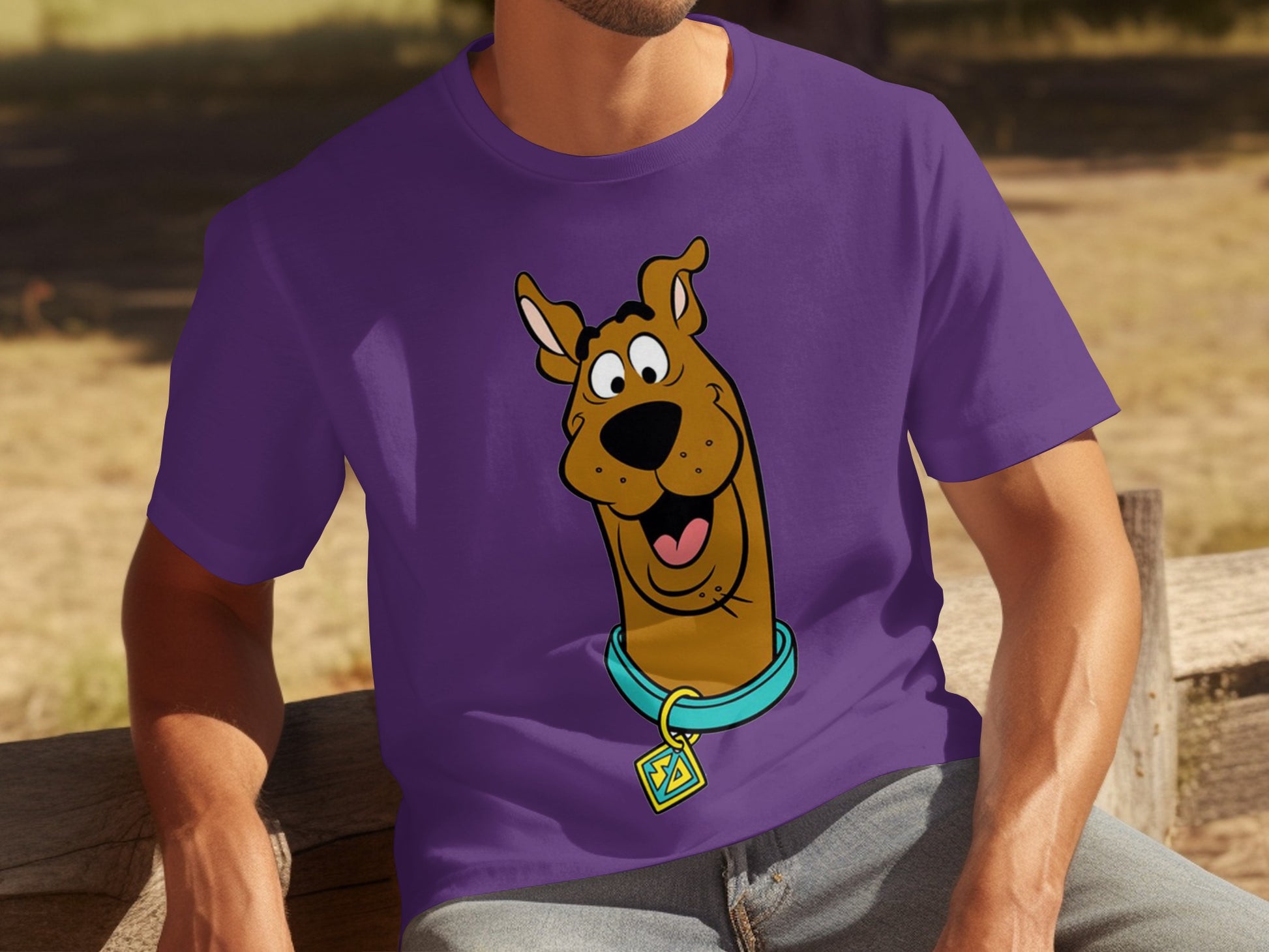 Scooby-Doo Graphic Purple T-Shirt for Cartoon Fans