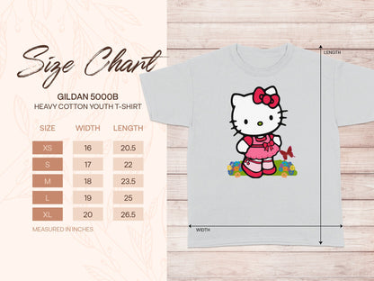Gildan 5000B Youth T-shirt Size Chart Product Information product type