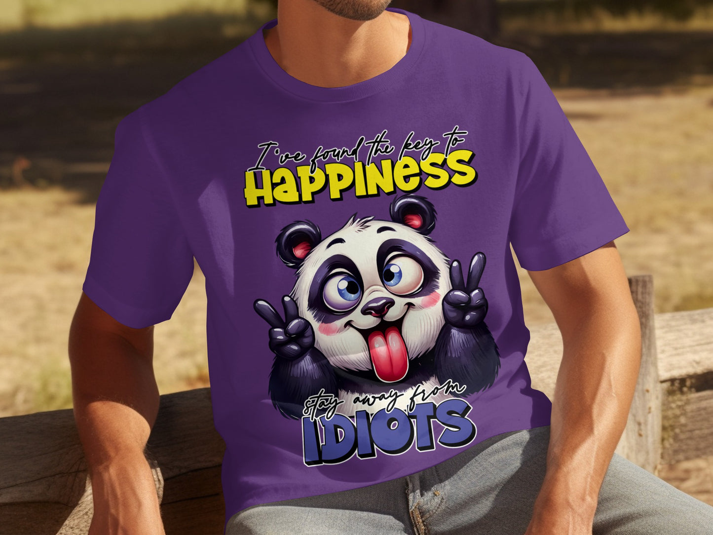 I've Found the Key to Happiness Panda T-shirt