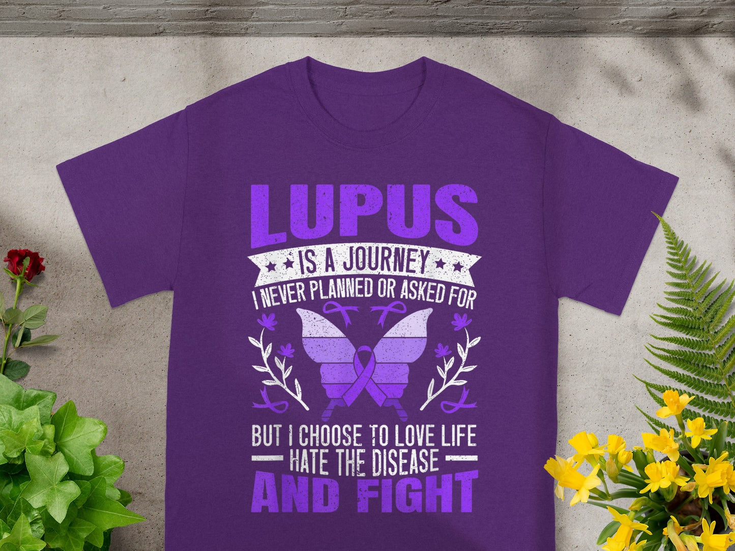 Lupus Journey Love Life Hate Disease and Fight Shirt