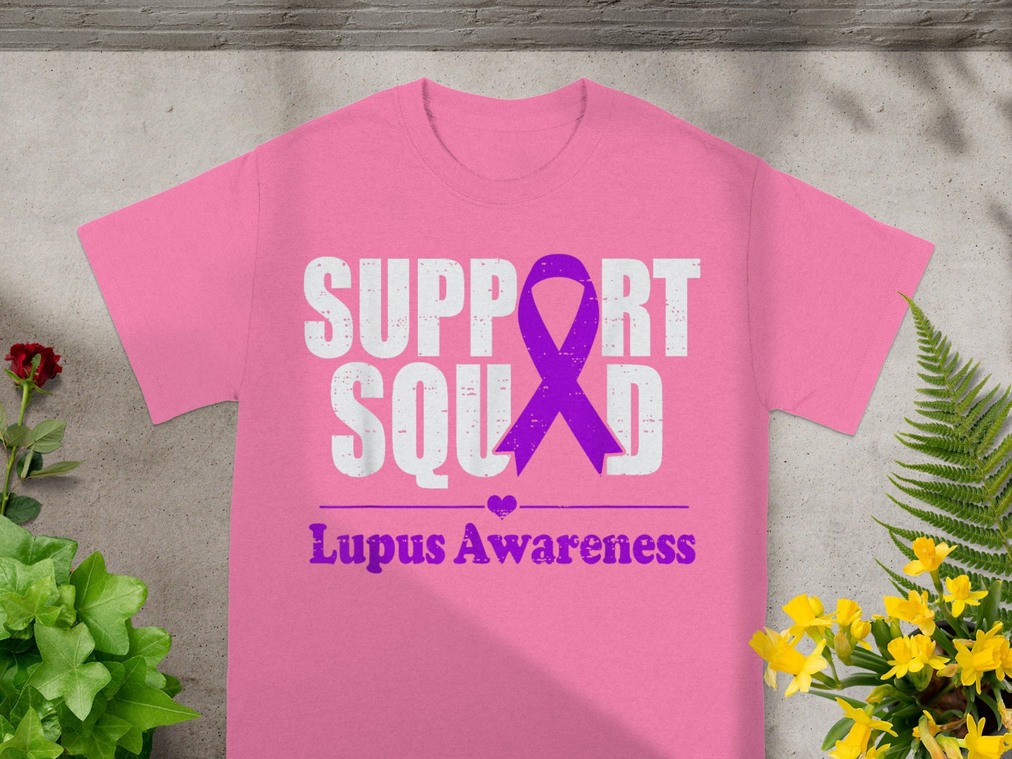 Support Squad Lupus Awareness Pink Shirt