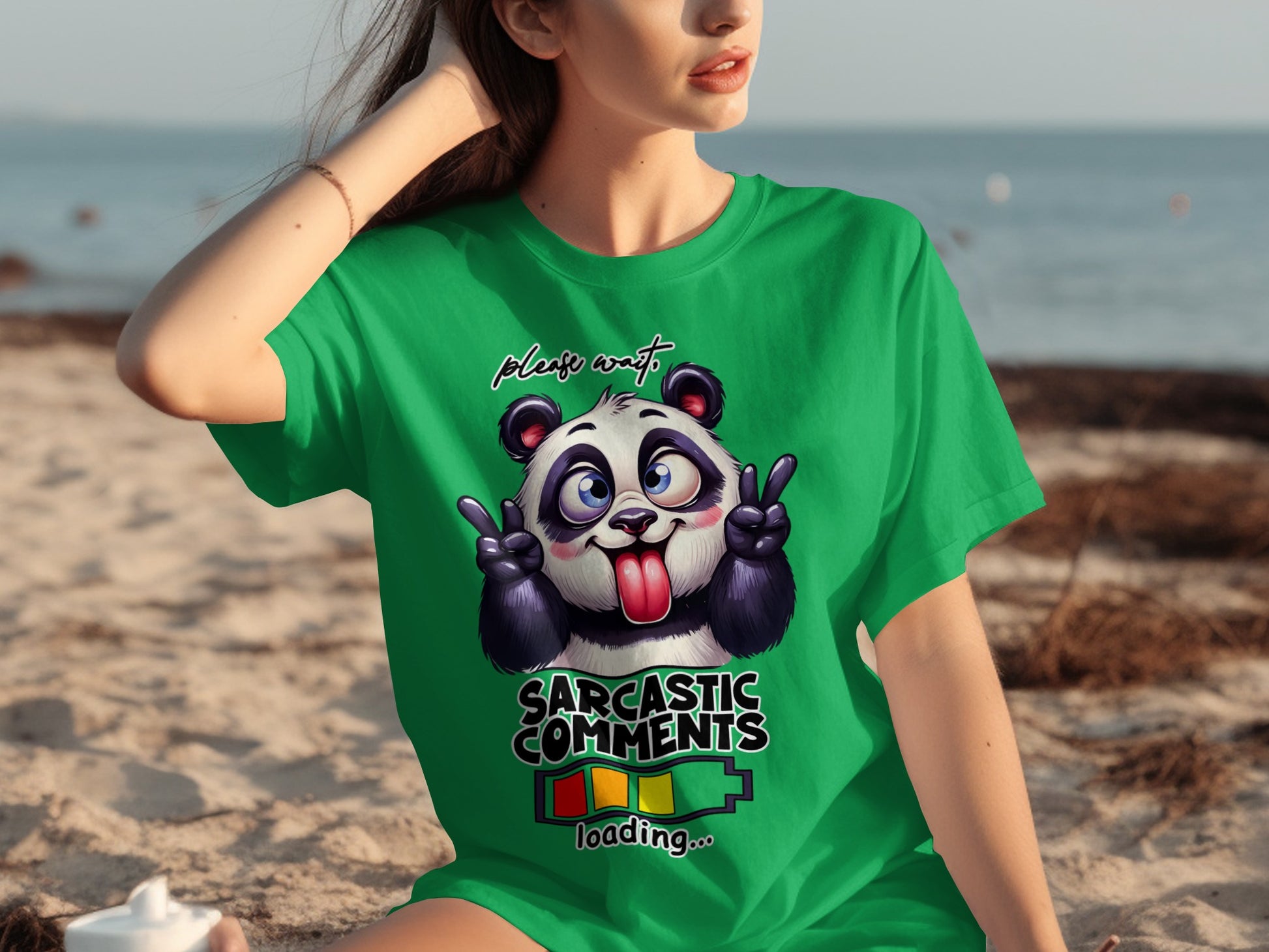 Sarcastic Comments Loading Panda Graphic Tee