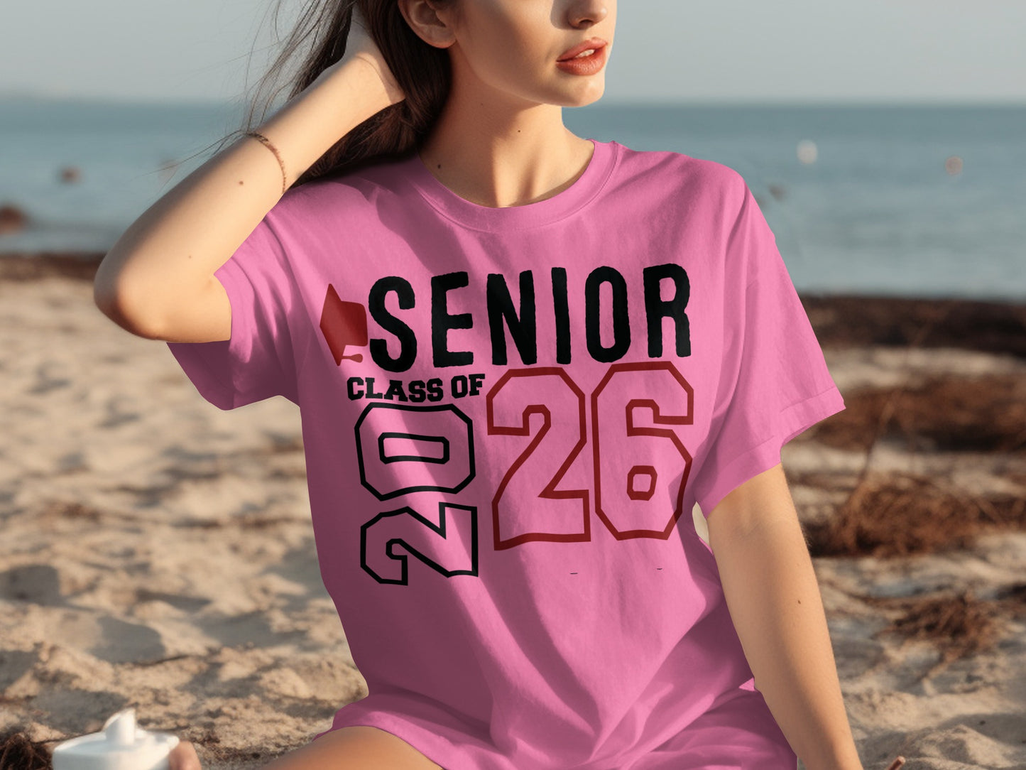 Senior Class of 2026 Pink Graphic T-Shirt