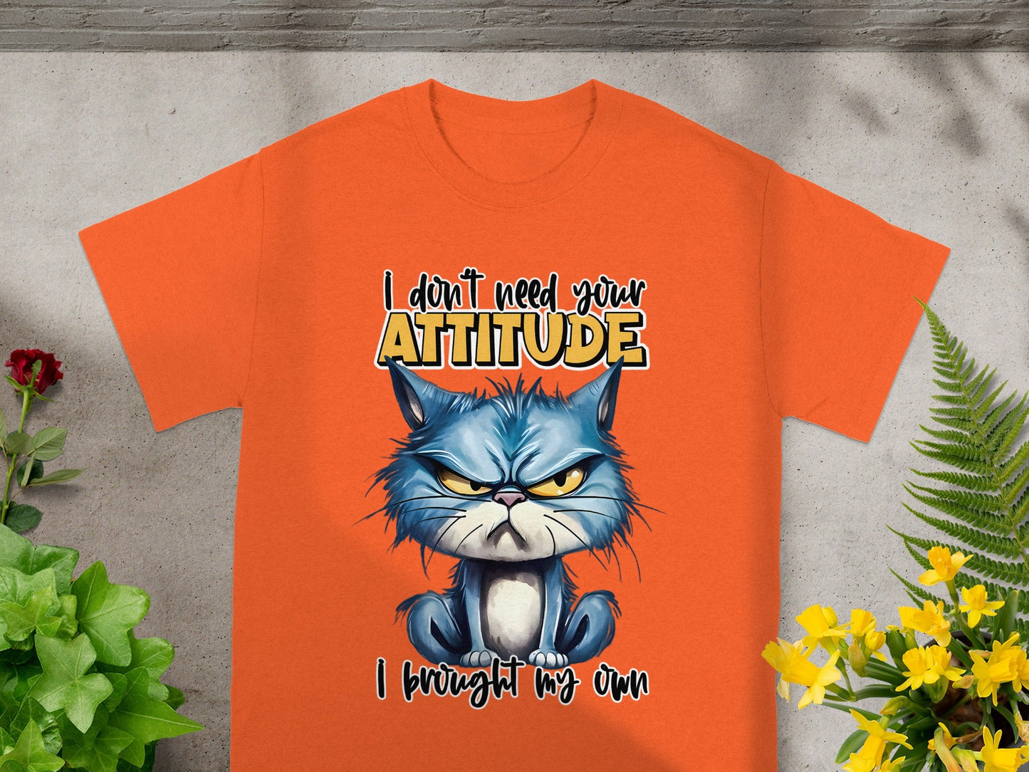 I Don't Need Your Attitude Funny Cat T-Shirt