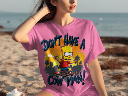 Don't Have A Cow Man Beach Scene T-Shirt Product
