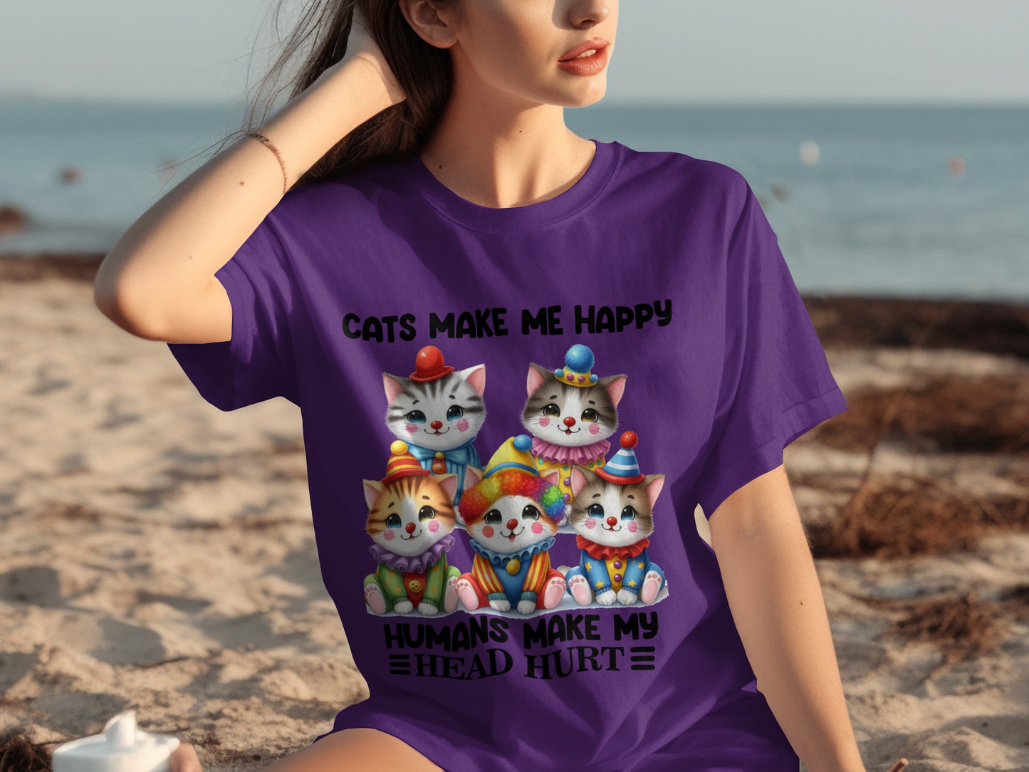 Cats Make Me Happy Humans Make My Head Hurt Shirt