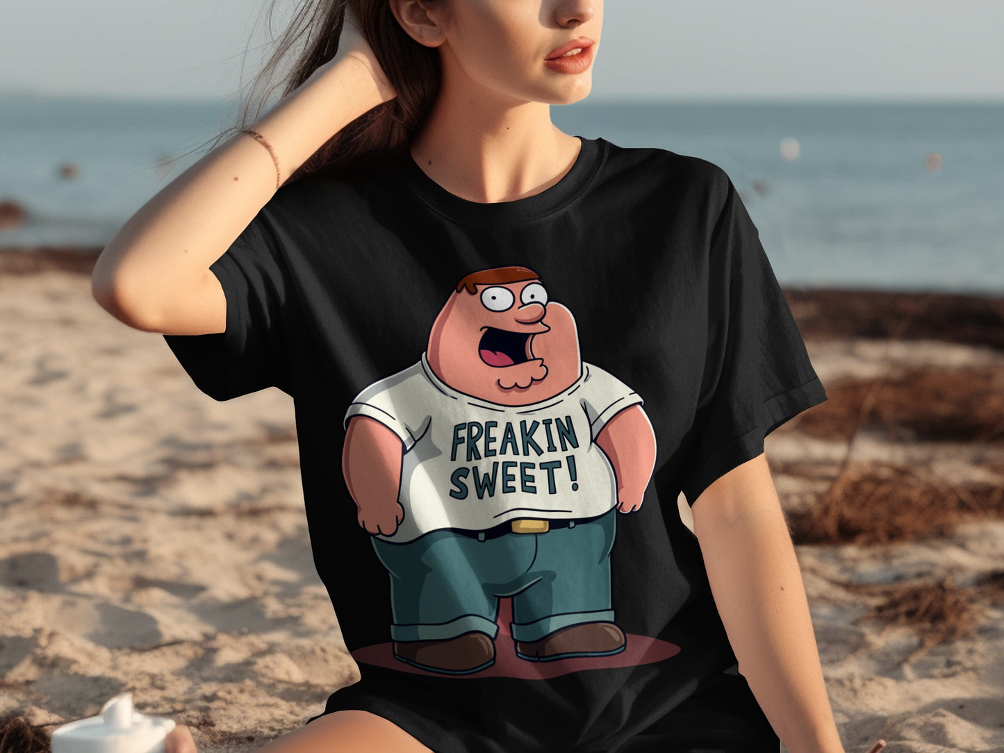 Freakin Sweet Cartoon Character Graphic T-Shirt