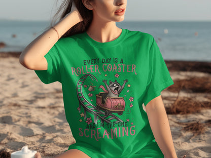 Every Day is a Roller Coaster Screaming T-Shirt