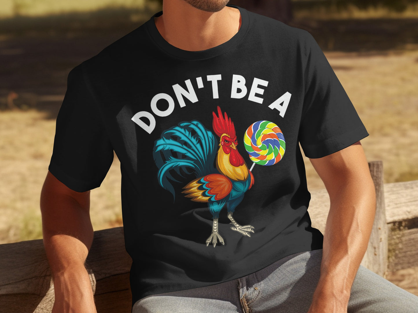 Don't Be a Rooster Lollipop Graphic T-Shirt