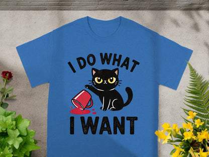 I Do What I Want Black Cat T-Shirt
