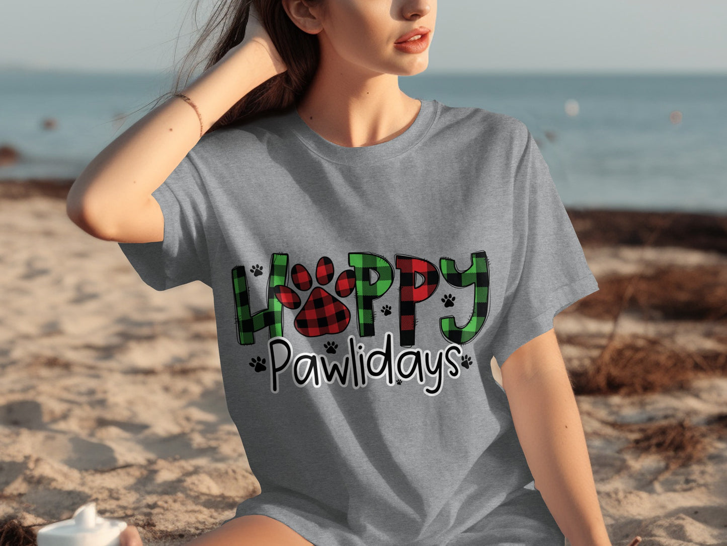 Happy Pawlidays Graphic Tee for Pet Lovers