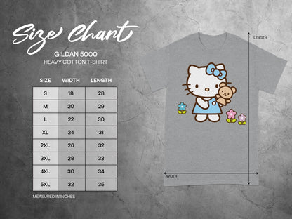 Hello Kitty Teddy Bear Gildan 5000 T-Shirt Size Chart product type