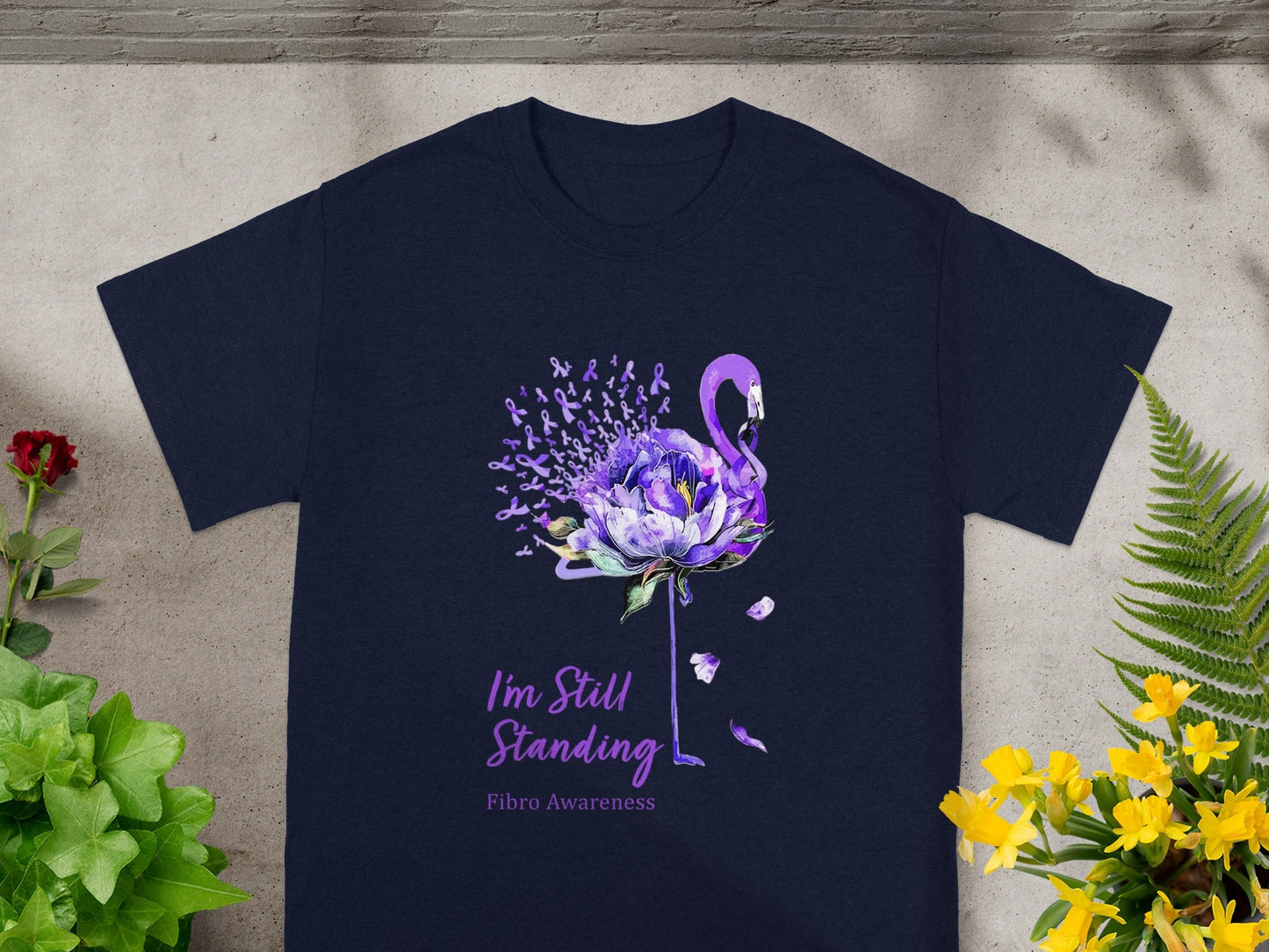 I'm Still Standing Fibro Awareness Flamingo Shirt