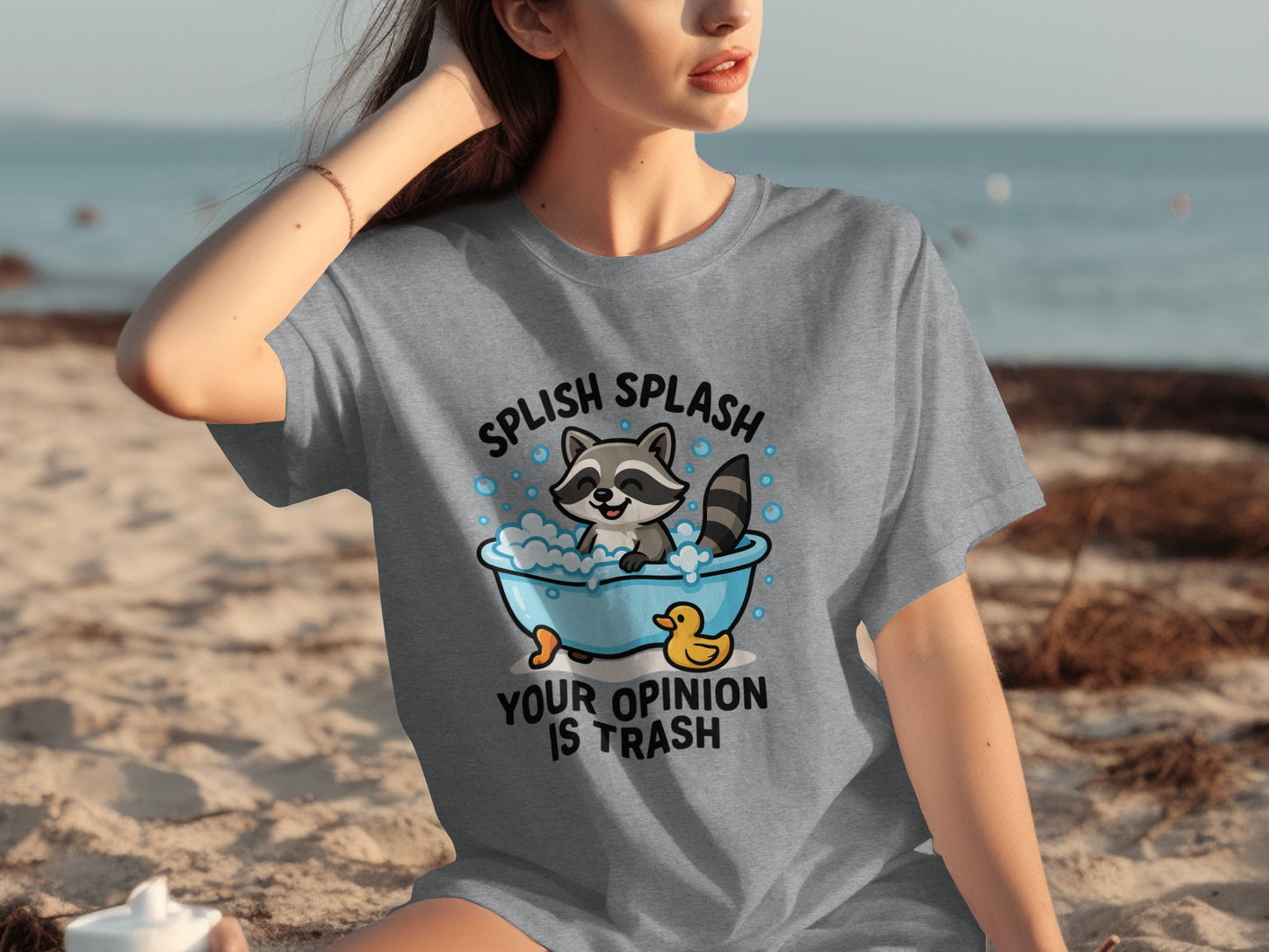 Splish Splash Your Opinion Is Trash graphic t-shirt
