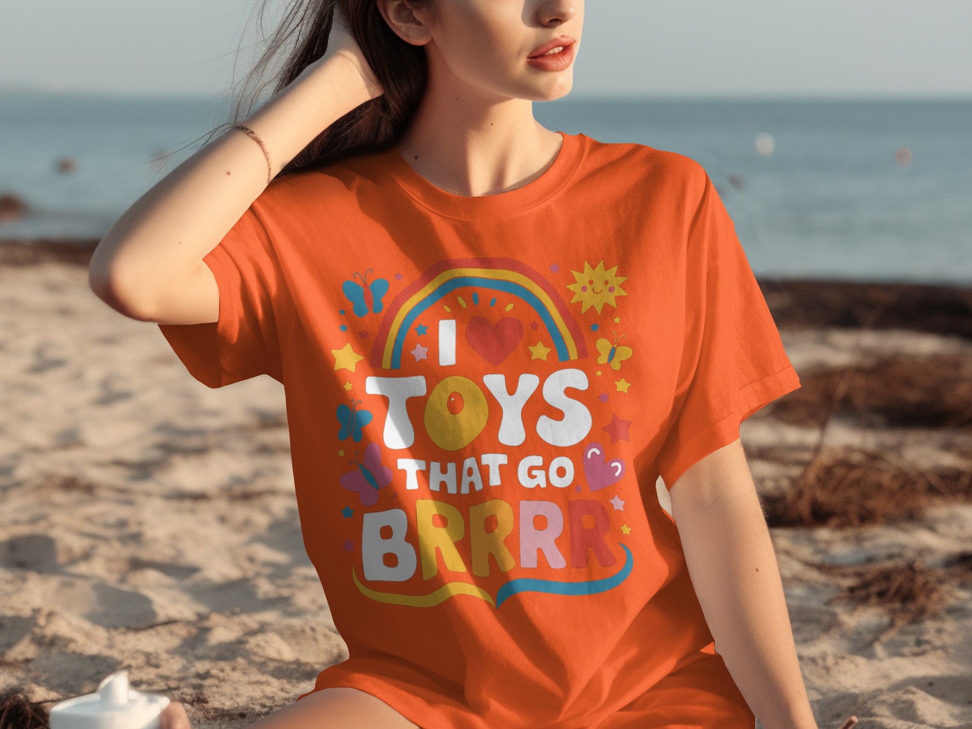 I TOYS THAT GO BRRR Fun Colorful Graphic T-Shirt
