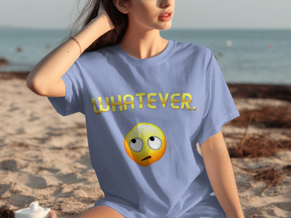 Whatever Emoji Graphic Statement T-Shirt