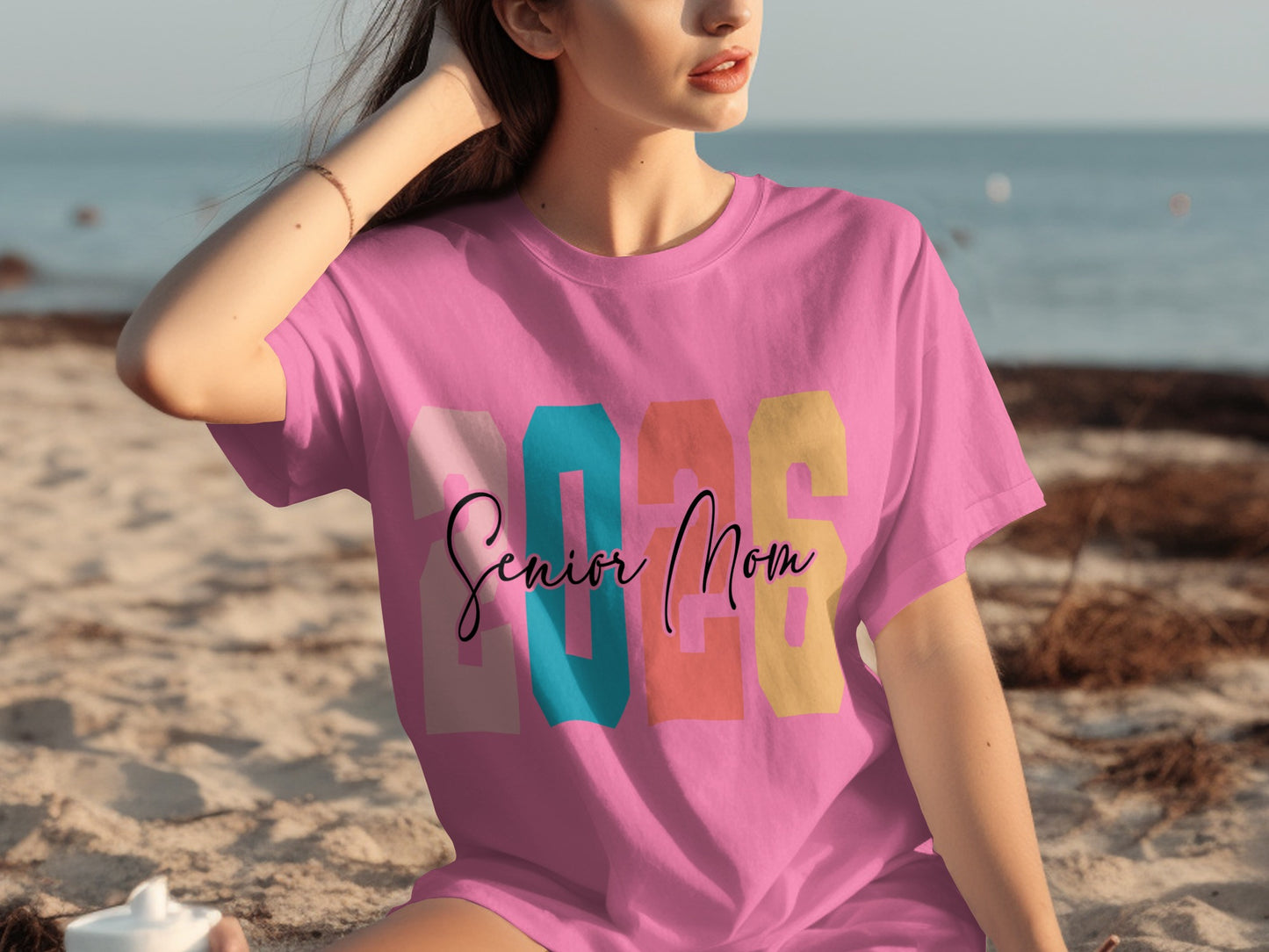 Senior Mom 2026 Colorful Text Design T-Shirt