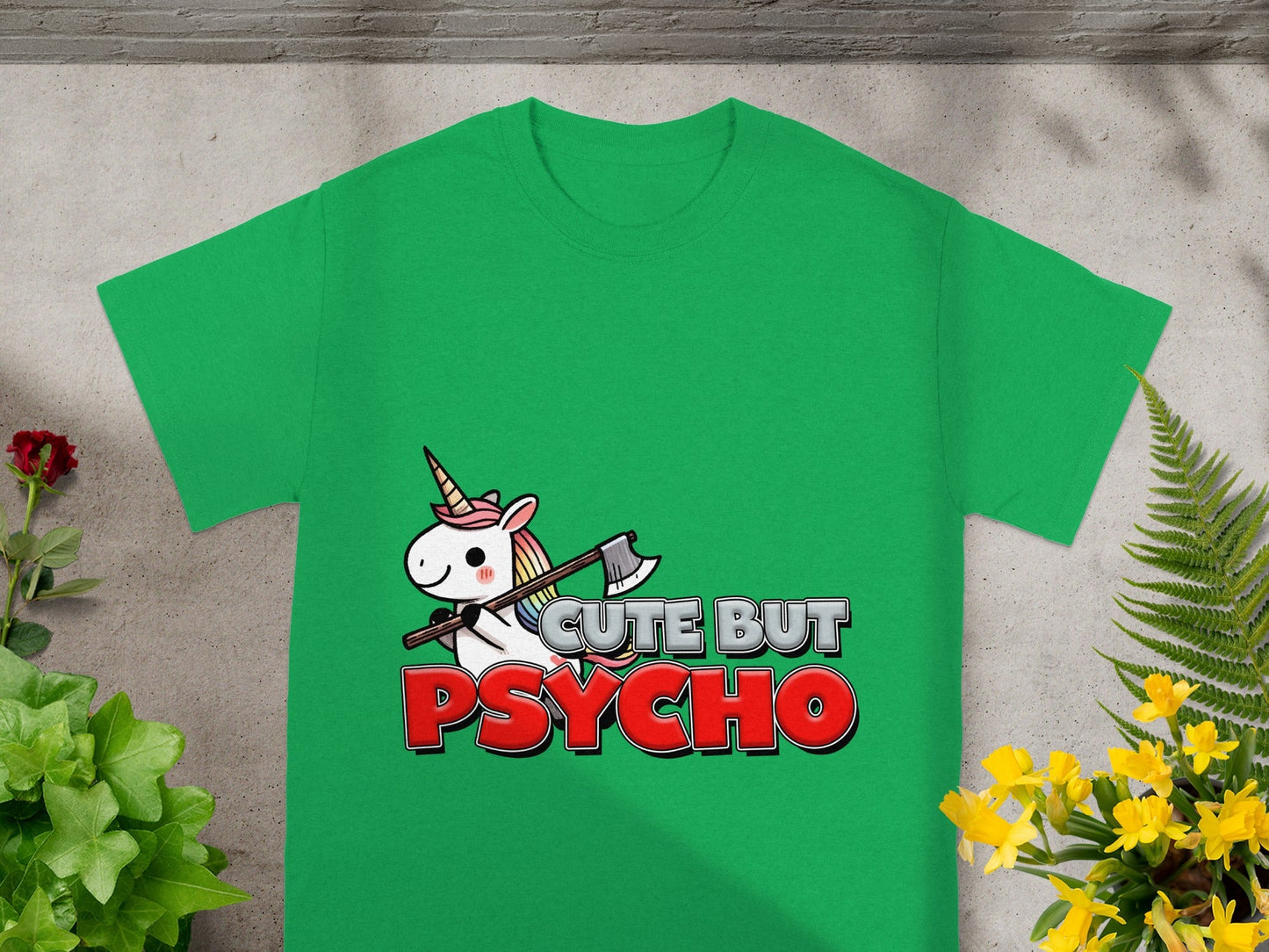 Cute But Psycho Unicorn Graphic T-shirt