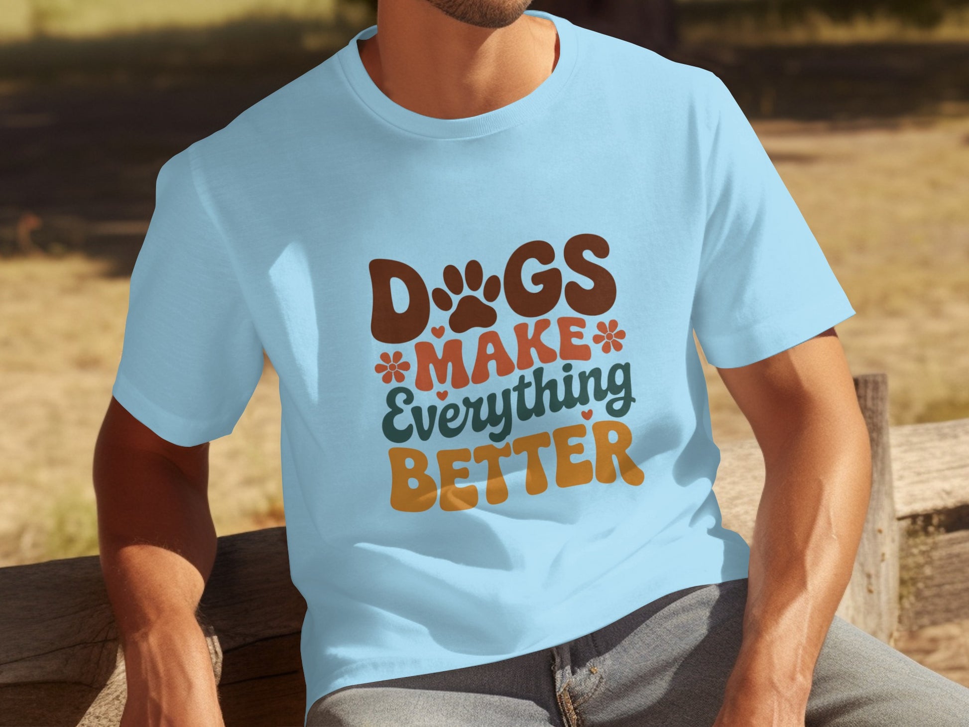 Dogs Make Everything Better Graphic Tee product
