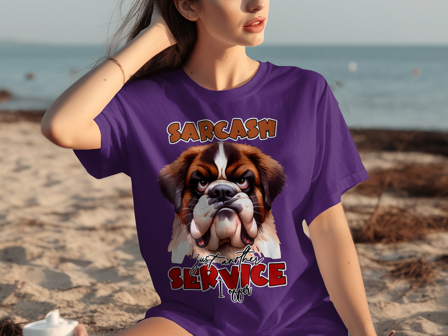 Funny Dog Sarcasm Just Another Service Tee Shirt