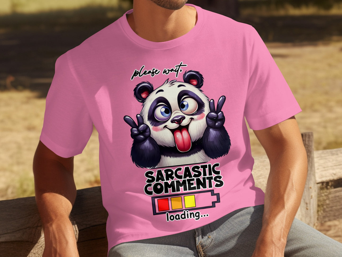 Funny Panda Sarcastic Comments Loading T-shirt