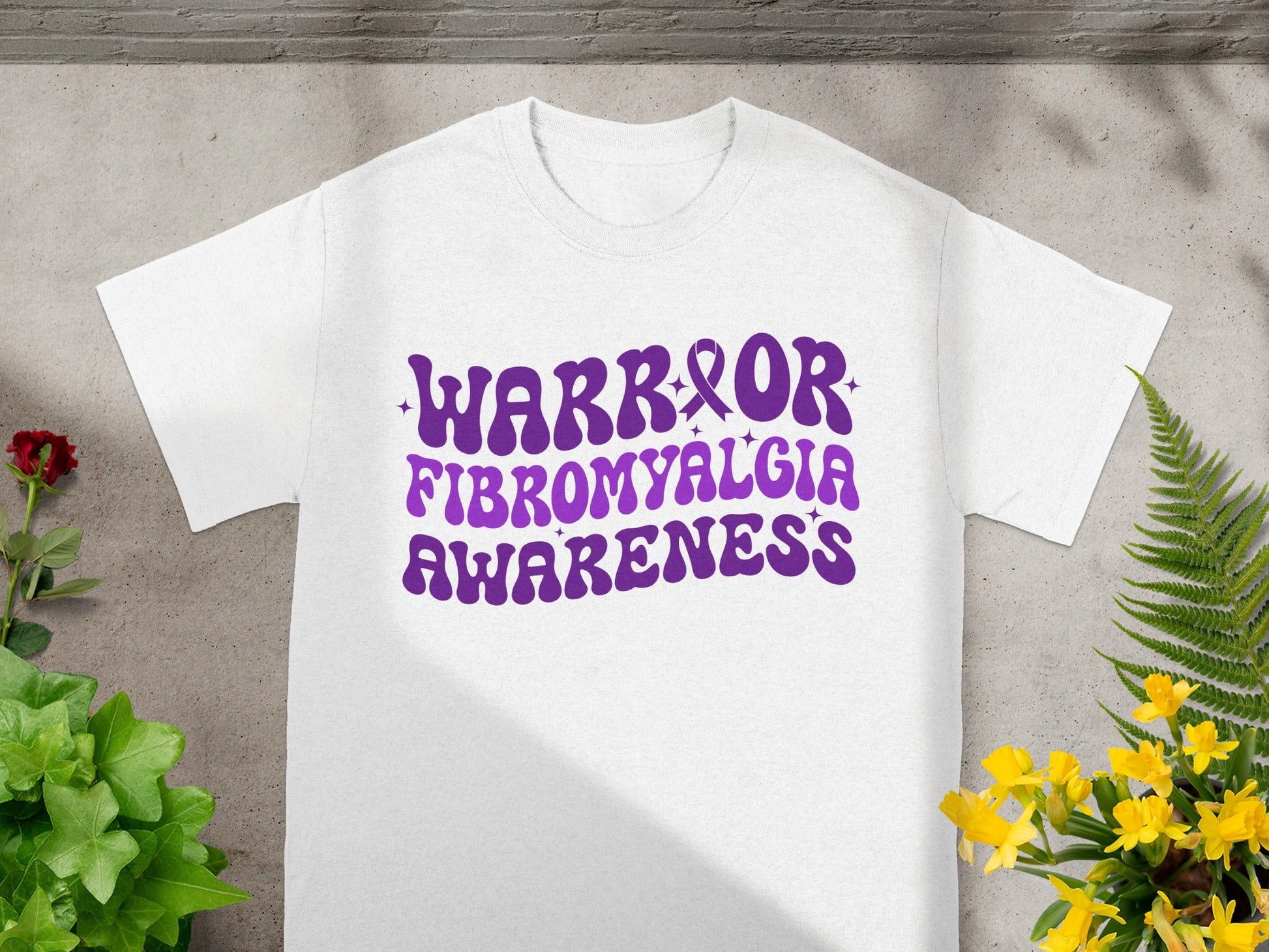 Warrior Fibromyalgia Awareness Graphic Tee Shirt