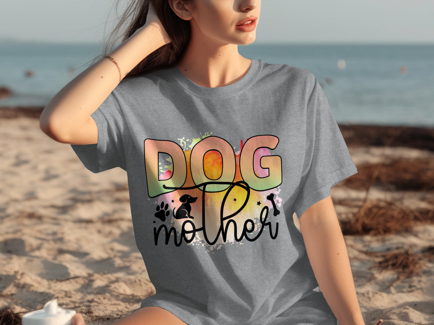 Colorful Dog Mother Graphic Casual Wear Shirt