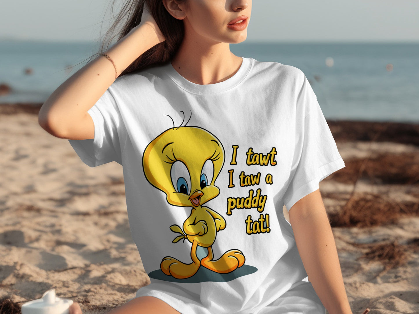 I tawt I taw a puddy tat graphic tee