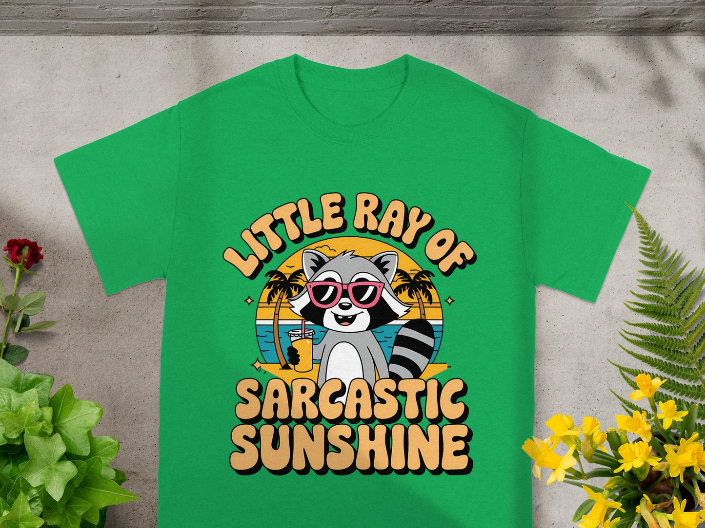 Little Ray of Sarcastic Sunshine Raccoon Tee