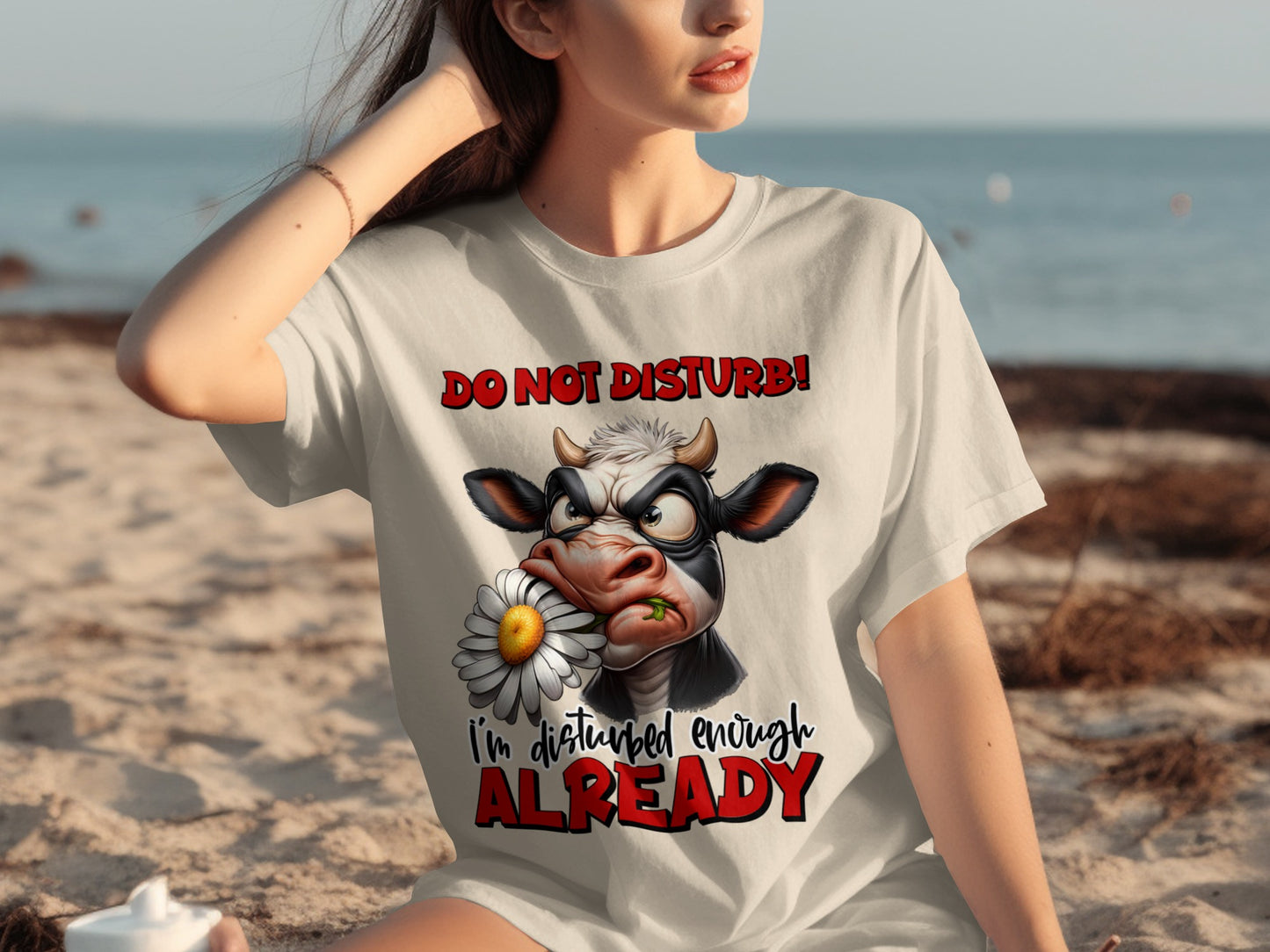 Do Not Disturb Angry Cow Disturbed Enough Already T-Shirts