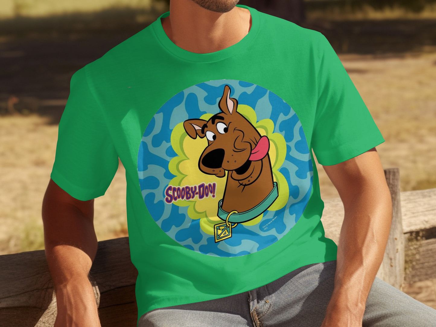 Green T-shirt with Scooby-Doo Graphic Design