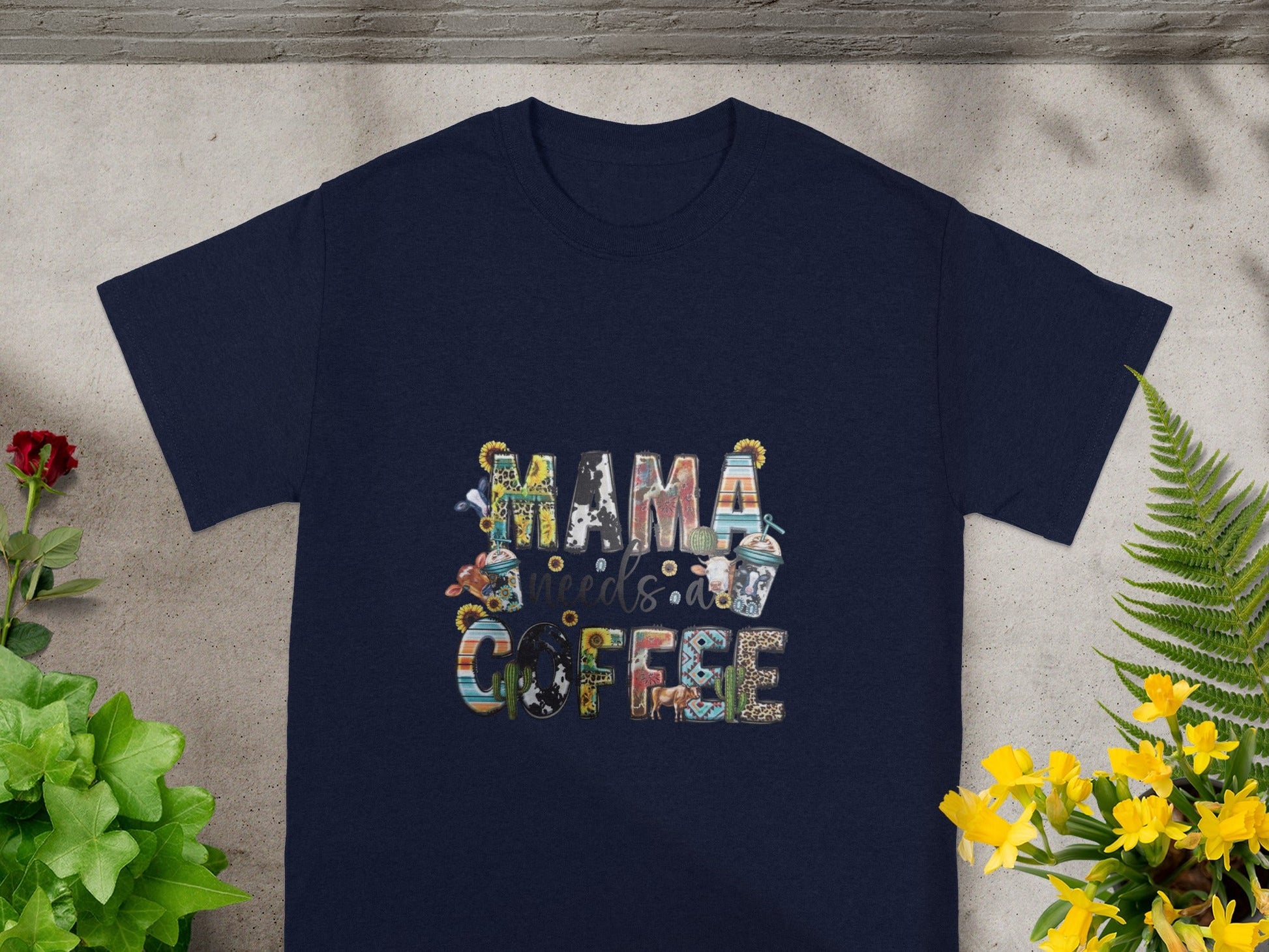 Mama Needs A Coffee Graphic T-Shirt Top