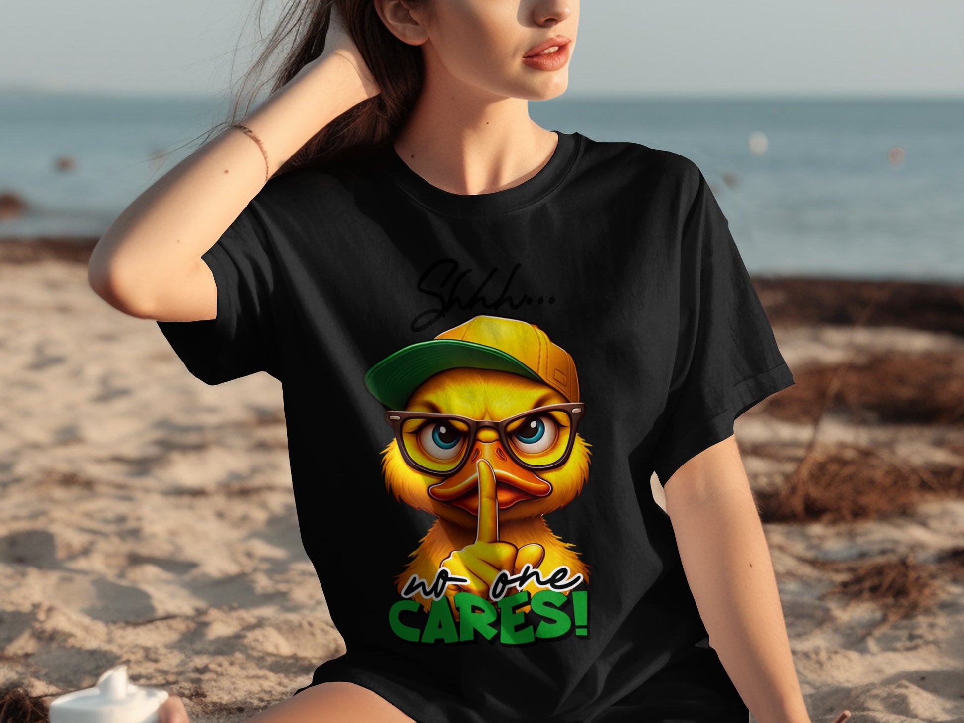 Shhh... No One Cares Duck Wearing Glasses Shirt