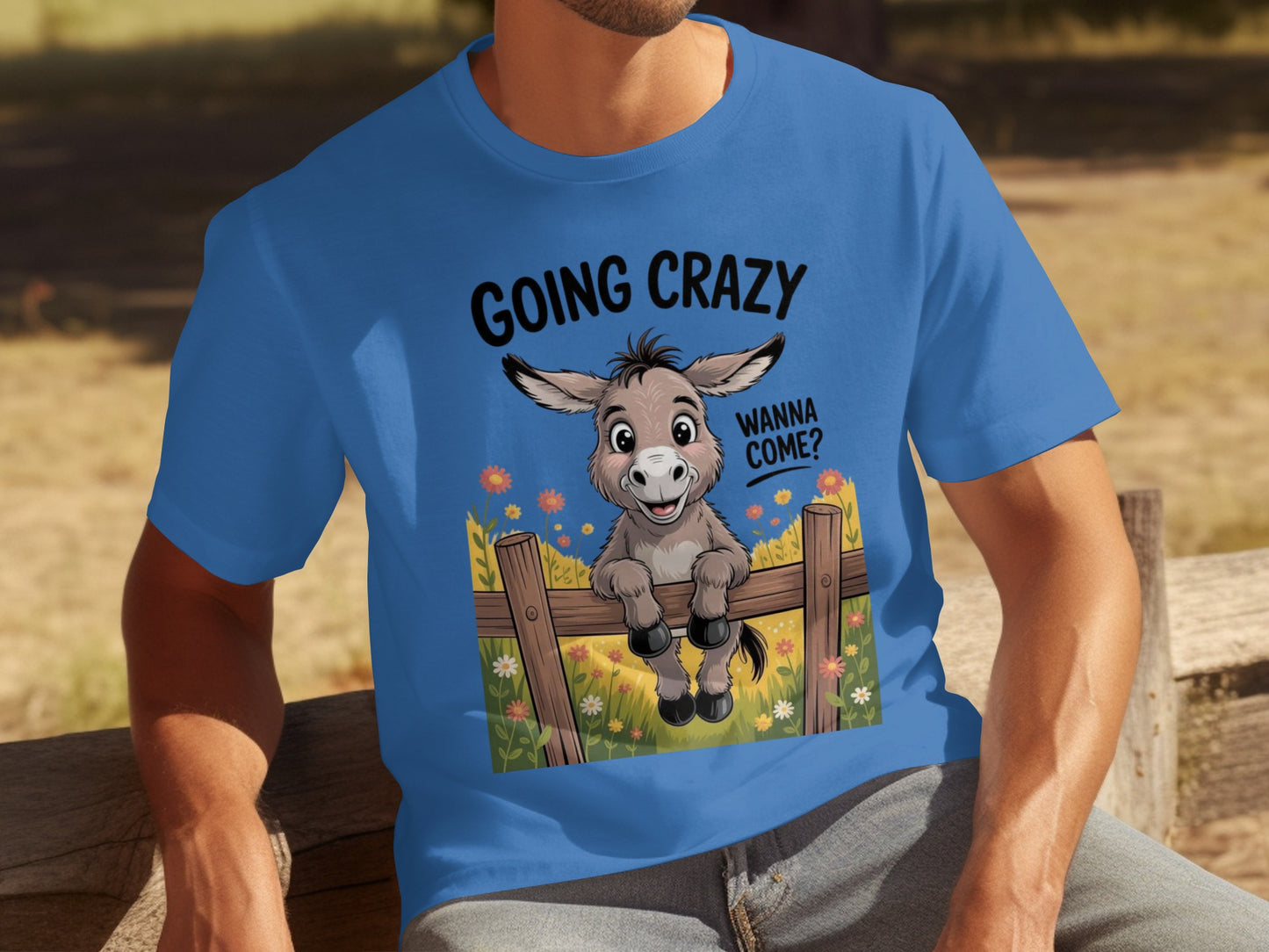 Going Crazy Wanna Come? Adorable Donkey T-Shirt