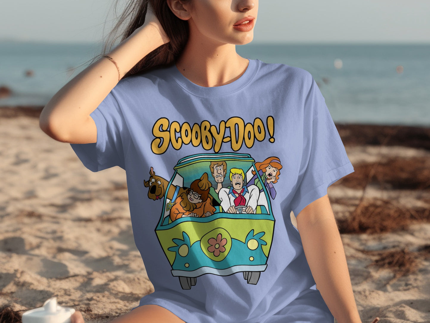 Scooby-Doo Cartoon Characters in Van T-Shirt