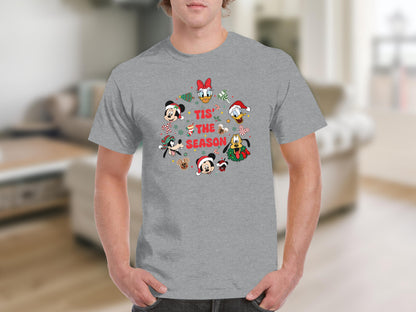 Tis the Season Disney Characters Graphic T-Shirt
