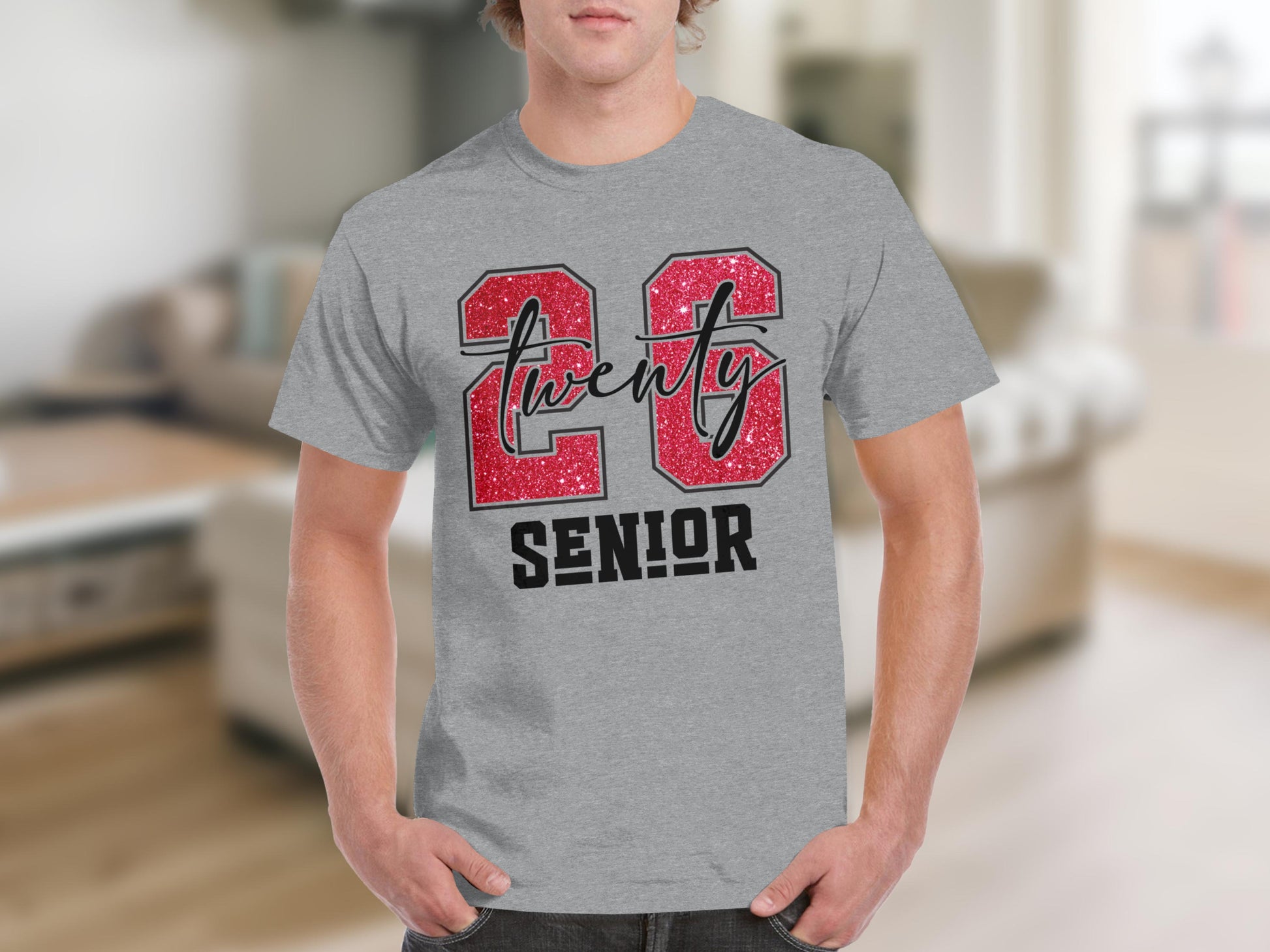 Twenty 26 Senior Gray Graphic T-Shirt for Graduates