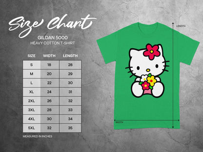 Green Hello Kitty Flowers Character T Shirt product type