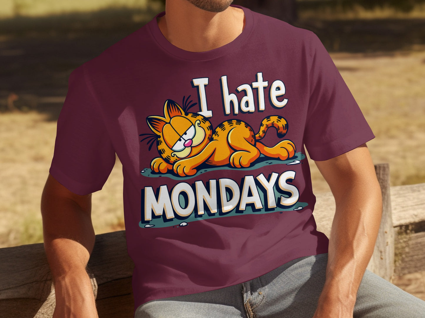 I Hate Mondays Garfield T-shirt Perfect for Cat Lovers