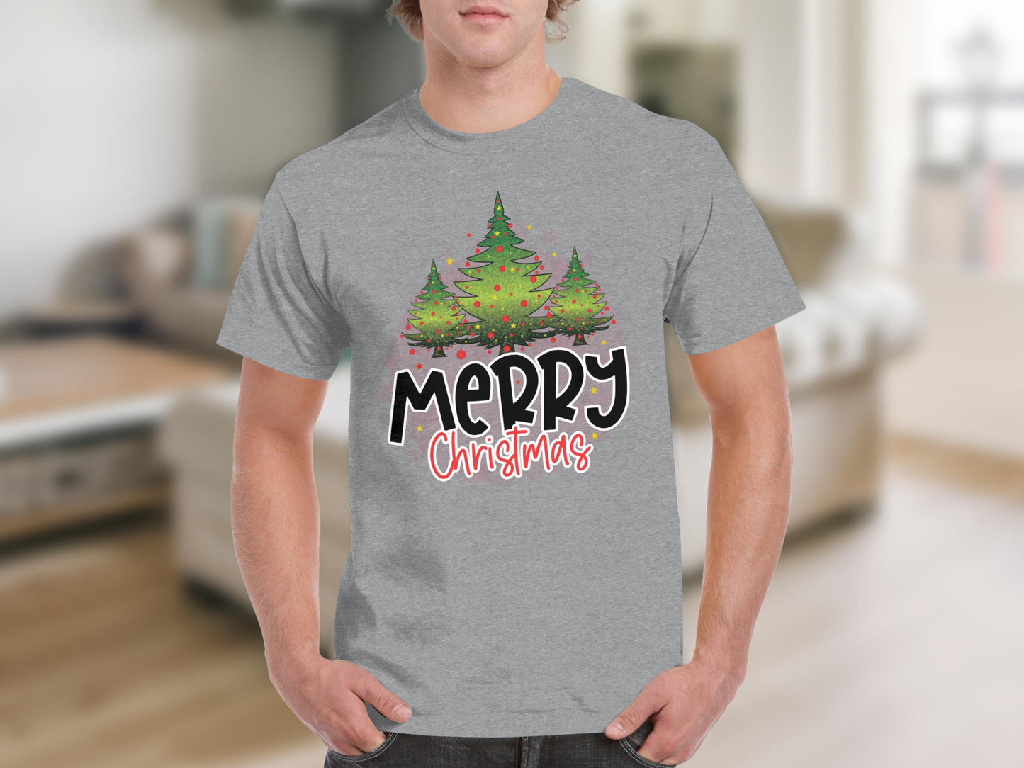 Festive Merry Christmas Tree Graphic T-Shirt product