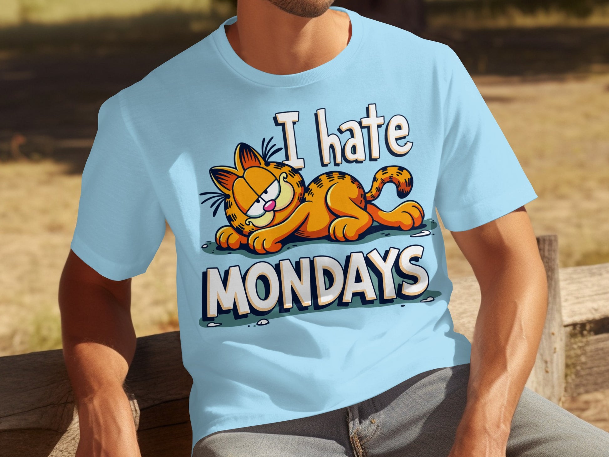 I Hate Mondays Garfield Cartoon Character T-Shirt