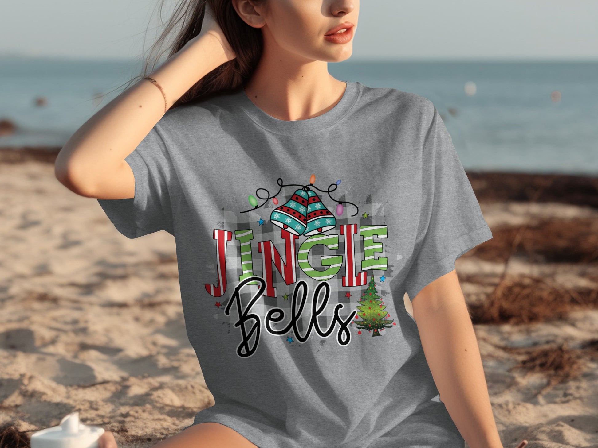 Festive Jingle Bells Christmas Graphic T-Shirt