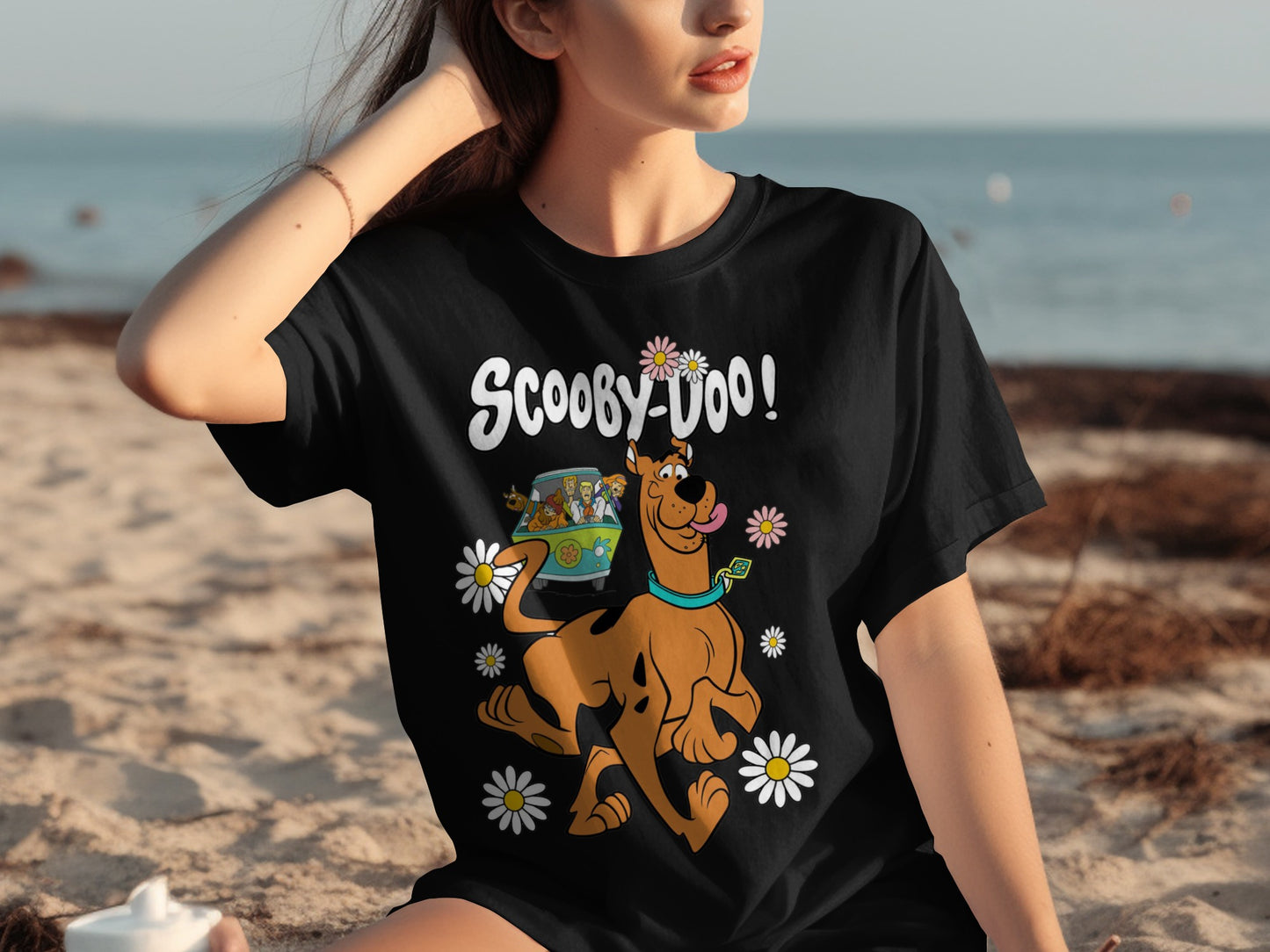 Scooby-Doo Graphic Print Black T-Shirt