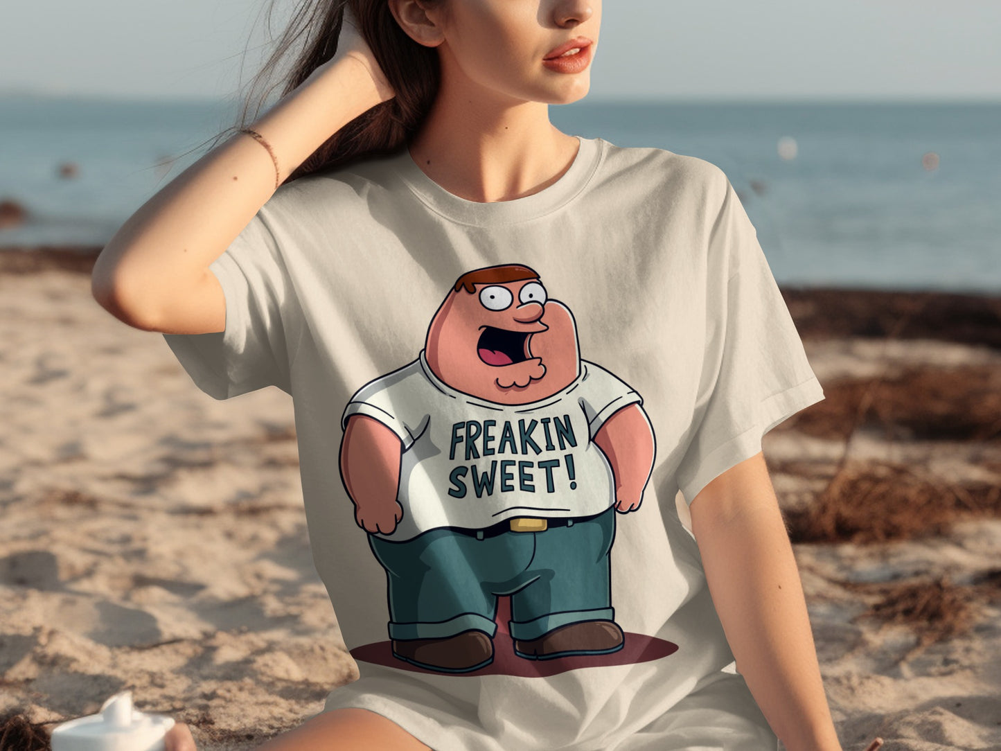 Freakin Sweet Cartoon Character Graphic T-shirt