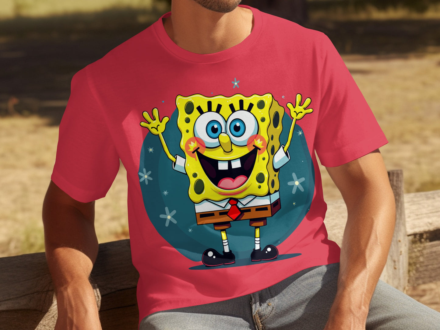 Colorful Cartoon Character T-Shirt Men's Fashion Apparel