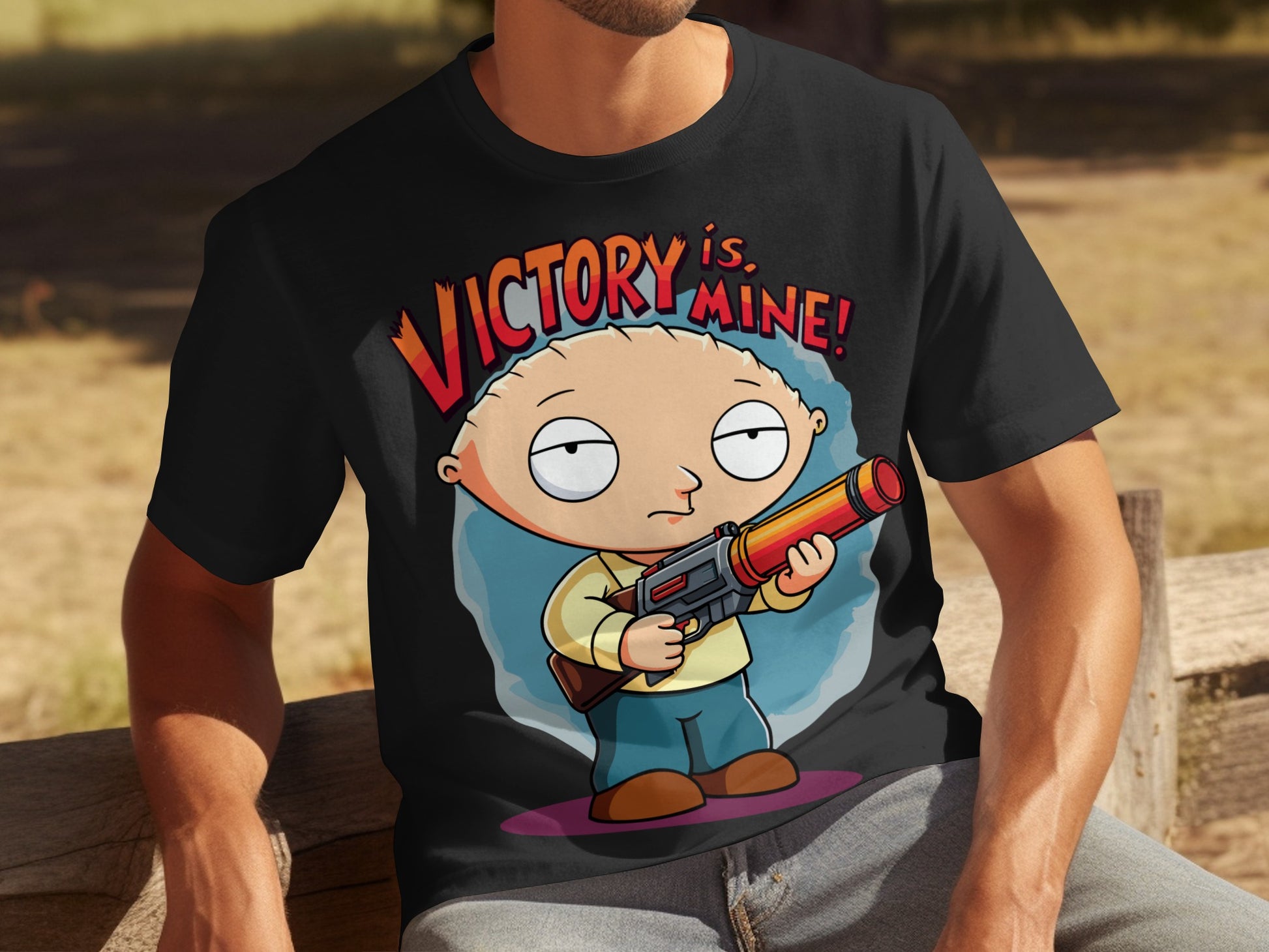 Victory is Mine Stewie Graphic T-shirt