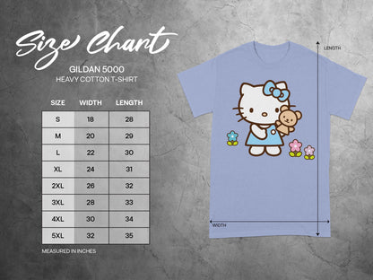 GILDAN 5000 T-SHIRT Hello Kitty Size Chart product type