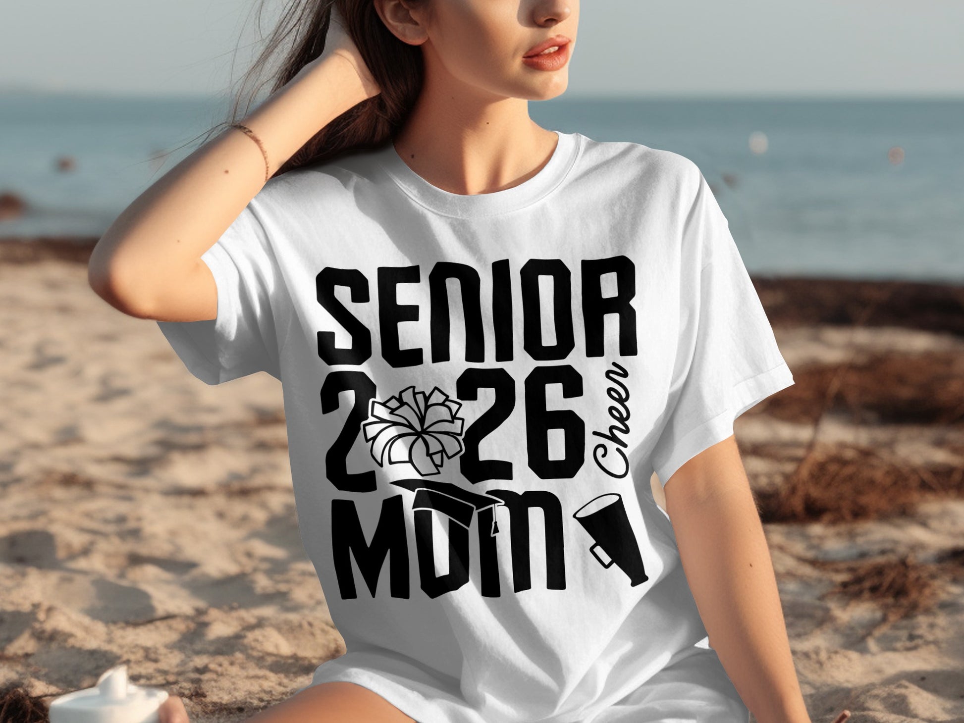 Senior 2026 Cheer Mom T-Shirt for Proud Mothers